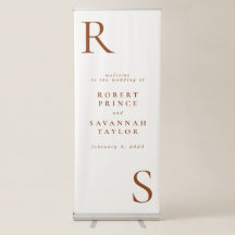 Burnt Orange Minimalistisch Wedding Welcome