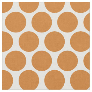 Burnt Orange Mod Dots Stoff