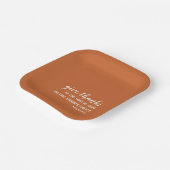 Burnt Orange Modern Give Danke Erntedank Pappteller (Gewinkelt)