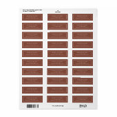Burnt Orange Modern Return Address Label (Vorne)