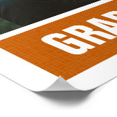 Burnt Orange Modern Textured Foto Abschluss Poster (Ecke)