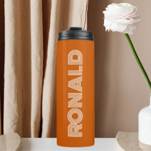 Burnt Orange Moderne Typografie Personalisiert Thermosbecher
