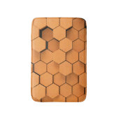 Burnt Orange Modernes Hexagonal zeitgenössisch Badematte (Vorderseite Vertikal)