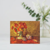 Burnt Orange Muschel Postkarte (Stehend Vorderseite)