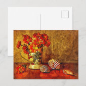 Burnt Orange Muschel Postkarte (Vorne/Hinten)