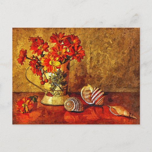 Burnt Orange Muschel Postkarte (Vorderseite)