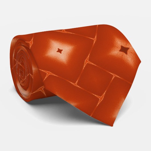 Burnt Orange Muster Socken Krawatte (Gerollt)