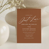 Burnt Orange nichts Extravagant nur Liebe Hochzeit Einladung