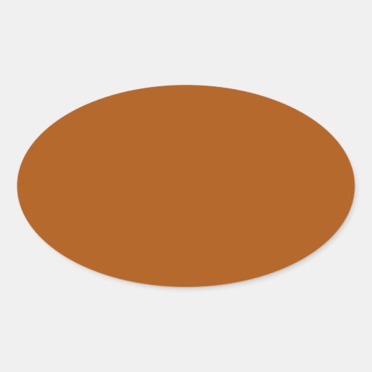 Burnt Orange Oval Aufkleber (Vorderseite)