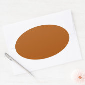 Burnt Orange Oval Aufkleber (Umschlag)