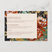 Burnt Orange Peonies Blumenwerk Hochzeit Begleitkarte (Vorderseite)