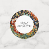 Burnt Orange Peony Floral Painting Gold Hochzeit Konfetti (Klein Vorderseite)