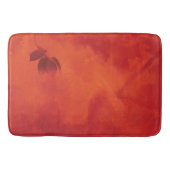 Burnt Orange Persimmon Leaf Abtract Herbst Badematte (Vorderseite)