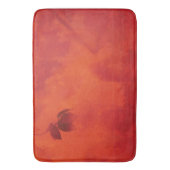 Burnt Orange Persimmon Leaf Abtract Herbst Badematte (Vorderseite Vertikal)