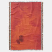 Burnt Orange Persimmon Leaf Abtract Herbst Decke (Vorderseite Vertikal)