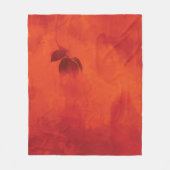 Burnt Orange Persimmon Leaf Abtract Herbst Fleecedecke (Vorderseite)