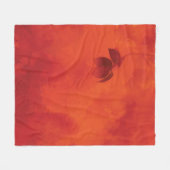Burnt Orange Persimmon Leaf Abtract Herbst Fleecedecke (Vorderseite (Horizontal))