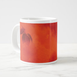 Burnt Orange Persimmon Leaf Abtract Herbst Jumbo-Tasse