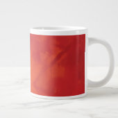 Burnt Orange Persimmon Leaf Abtract Herbst Jumbo-Tasse (Rechts)