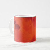 Burnt Orange Persimmon Leaf Abtract Herbst Kaffeetasse (Vorderseite Links)
