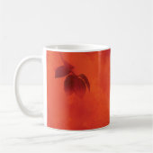 Burnt Orange Persimmon Leaf Abtract Herbst Kaffeetasse (Links)