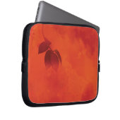 Burnt Orange Persimmon Leaf Abtract Herbst Laptopschutzhülle (Vorne Rechts)