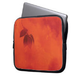 Burnt Orange Persimmon Leaf Abtract Herbst Laptopschutzhülle (Vorderseite Links)