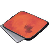 Burnt Orange Persimmon Leaf Abtract Herbst Laptopschutzhülle (Vorne Knopf)