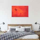 Burnt Orange Persimmon Leaf Abtract Herbst Leinwanddruck (Insitu (Schlafzimmer))