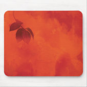 Burnt Orange Persimmon Leaf Abtract Herbst Mousepad (Vorne)