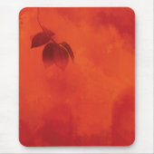 Burnt Orange Persimmon Leaf Abtract Herbst Mousepad (Vorne)