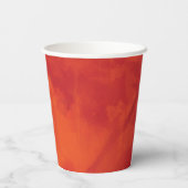 Burnt Orange Persimmon Leaf Abtract Herbst Pappbecher (Rückseite)