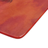 Burnt Orange Persimmon Leaf Abtract Herbst Schneidebrett (Ecke)