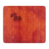 Burnt Orange Persimmon Leaf Abtract Herbst Schneidebrett (Vorderseite)