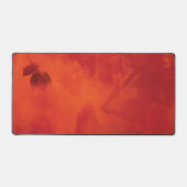Burnt Orange Persimmon Leaf Abtract Herbst Schreibtischunterlage (Vorderseite)