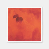 Burnt Orange Persimmon Leaf Abtract Herbst Serviette (Vorderseite)