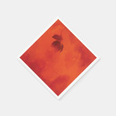 Burnt Orange Persimmon Leaf Abtract Herbst Serviette (Ecke)