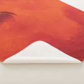 Burnt Orange Persimmon Leaf Abtract Herbst Sherpadecke (3/4)