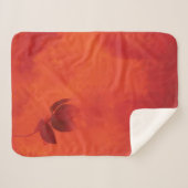 Burnt Orange Persimmon Leaf Abtract Herbst Sherpadecke (Vorderseite (Horizontal))