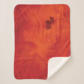 Burnt Orange Persimmon Leaf Abtract Herbst Sherpadecke (Vorderseite)