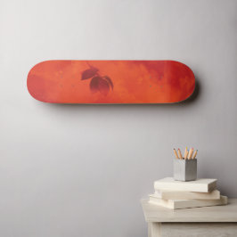 Burnt Orange Persimmon Leaf Abtract Herbst Skateboard