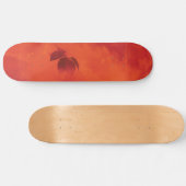 Burnt Orange Persimmon Leaf Abtract Herbst Skateboard (Horizontal)