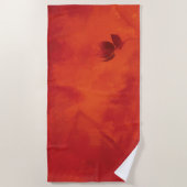 Burnt Orange Persimmon Leaf Abtract Herbst Strandtuch (Vorderseite)