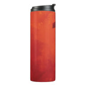 Burnt Orange Persimmon Leaf Abtract Herbst Thermosbecher (Nach links gedreht)