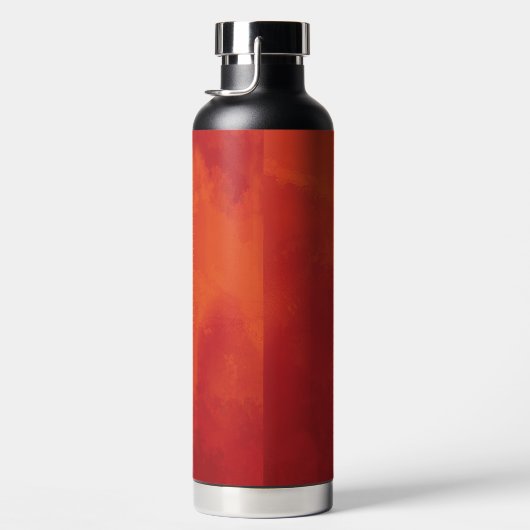 Burnt Orange Persimmon Leaf Abtract Herbst Trinkflasche (Rechts)