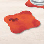Burnt Orange Persimmon Leaf Abtract Herbst Untersetzer (angewinkelt)