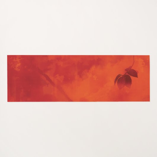 Burnt Orange Persimmon Leaf Abtract Herbst Yogamatte (Rückseite (Horizontal))