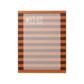 Burnt Orange personalisieren Sie diese Behalten, r Notizblock (Rotiert)