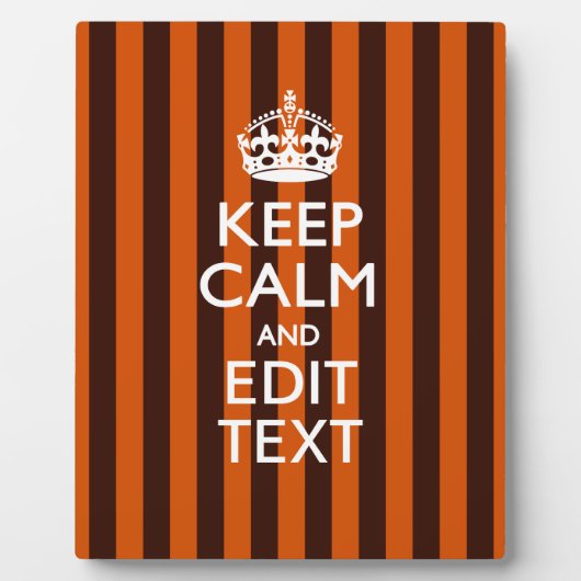 Burnt Orange personalisieren Sie diesen Behalten A Fotoplatte (Vorderseite)