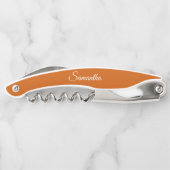 Burnt Orange Personalisiert Wedding Bridesmaid Kellnermesser (Rückseite)